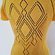 Order Yellow Hand Knitted Cotton Summer Dress. Knitted with love. Livemaster. . Dresses Фото №3