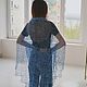 Chal azul abismo calado de punto de lino. Shawls. Brillantes chales. Online shopping on My Livemaster.  Фото №2