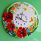 Fusing, glass clock Bouquet of flowers field. Watch. LiliaGorbach Glass. My Livemaster. Фото №6