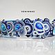 Soutache blue rim with crystals, Headband, Moscow,  Фото №1