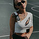 Кроп-топ белый. Топы. Alex Krown. Ярмарка Мастеров.  Фото №4