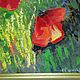 Oil painting flowers 50/60 'Poppies in the grass'. Pictures. Russian Oil Paintings. Online shopping on My Livemaster.  Фото №2