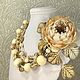 Sugar - Beige Etude. Necklace, brooch flower. Jewelry Sets. ms. Decorator. My Livemaster. Фото №4