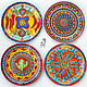 Мексиканские тарелки - набор тарелок на стену 4 шт, Тарелки декоративные, Краснодар,  Фото №1