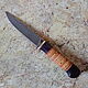 Knife 'Peshets-1' h12mf birch bark stab.karelka. Knives. Artesaos e Fortuna. My Livemaster. Фото №5
