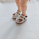 Sandals for doll ob11 color - white + cherry 18mm. Clothes for dolls. Olga Safonova. Интернет-магазин Ярмарка Мастеров.  Фото №2