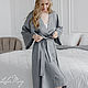 Lula robe made of tencel lyocella grey. Robes. Delicate Clothing Store (Daria). Online shopping on My Livemaster.  Фото №2