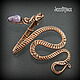 Браслет  "Змейка" с аметистом. Браслет жесткий. JazzBijoux ДжазБижу (Елена Сафронова). Ярмарка Мастеров.  Фото №5