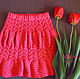 Knitted set Crimson bell, knitted skirt and cap, Skirts, Minsk,  Фото №1