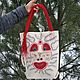 Felted White Shopper Bag for Women Ethno Style New Year Gift, Gifts for March 8, Krasnoyarsk,  Фото №1