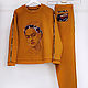 The costume is knitted with embroidery Frida ochre, Suits, Novosibirsk,  Фото №1