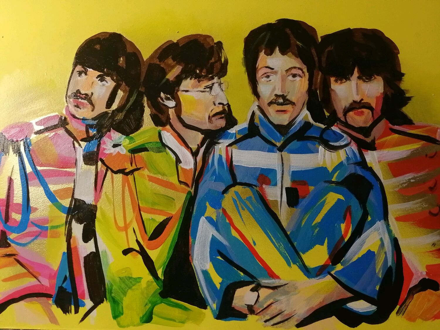 The Beatles в шарфах