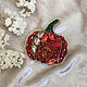 Брошь "Тыква". Брошь-булавка. Дарья (ms.brooch). Ярмарка Мастеров.  Фото №4