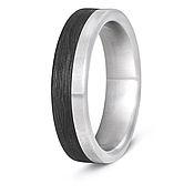Украшения handmade. Livemaster - original item Titanium ring with carbon fiber. Handmade.
