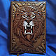 Leather notebook "INVINCIBLE LION" with a name. Notebooks. Furmani. Online shopping on My Livemaster.  Фото №2