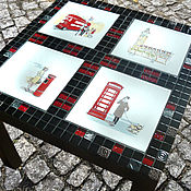 Для дома и интерьера handmade. Livemaster - original item Coffee table with a mosaic of 