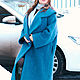 coat oversize ' Blue mohair'. Coats. Lana Kmekich (lanakmekich). Online shopping on My Livemaster.  Фото №2