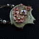 Polymer clay necklace, neck jewelry, art Nouveau. Necklace. decorum11. My Livemaster. Фото №5