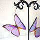 Transparent Earrings Bright Purple Lilac Fluttering Butterflies For Children. Earrings. WonderLand. My Livemaster. Фото №5