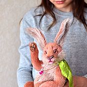 Куклы и игрушки handmade. Livemaster - original item Hare Teddy Solomon rabbit collectible author`s Bunny Easter. Handmade.