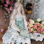 Mar. Textile collectible doll. white