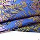 Order  Jacquard cotton Blue leaves. AVS -dressshop. Livemaster. . Fabric Фото №3