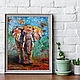 Elephant oil painting Buy a painting as a gift African Elephant. Pictures. Vladyart. Online shopping on My Livemaster.  Фото №2