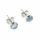Earrings with aquamarine silver, earrings with aquamarine in silver. Stud earrings. Irina Moro. My Livemaster. Фото №5