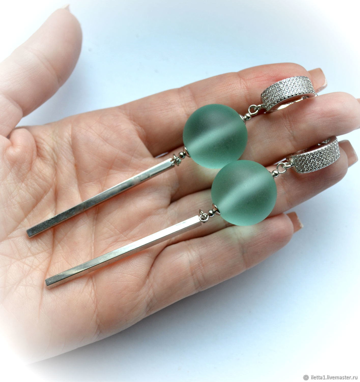 Серьги "Аква" ( Аква-кварц) на заказ в интернет-магазине Ярмарка ...