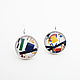 Silver plated earrings with Passion for Malevich, Earrings, Moscow,  Фото №1