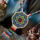 Pendant amulet made of beads Mandala Boho Necklace Protective amulet. Gerdan. StylishThings4U. My Livemaster. Фото №4
