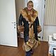 Leather coat the Queen of spades with the fur of a Fox moth. Coats. Exclusive clothes Dneproart (dneproart). My Livemaster. Фото №6