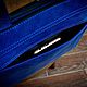 Модная женская сумка в форме трапеции AMELIE Cobalt Blue Кобальтовая. Классическая сумка. кожаных дел мастер Андрей (wesmont). Ярмарка Мастеров.  Фото №9