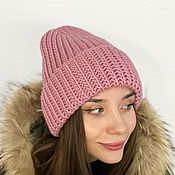 Аксессуары handmade. Livemaster - original item Warm winter knitted hat made of 100% wool.. Handmade.