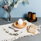 Сувениры и подарки handmade. Livemaster - original item Wooden stand - half for the eggs with the salt shaker Siberian Cedar #ES11. Handmade.