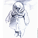 Картина Сегодня мороз, рисунок карандашом серый белый графика, Картины, Москва,  Фото №1