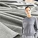 Трикотаж шерстяной  с содержанием кашемира, серый тиффани, Италия, Ткани, Иркутск,  Фото №1