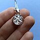 Pendant with rock crystal 'Snowflake', silver, Pendant, Moscow,  Фото №1