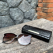 Сумки и аксессуары handmade. Livemaster - original item Crocodile leather eyeglass case. Handmade.