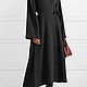 Черное платье,стильная накидка из органзы,платье из натуральной ткани. Платья. Эльмира Аббазова (ELMDESIGN). Ярмарка Мастеров.  Фото №4