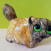 Для дома и интерьера ручной работы. Ярмарка Мастеров - ручная работа Escultura de gato de piedra. Handmade.