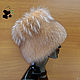 fur hat women's knitted lining fox fur moth df-24. Caps. Mishan (mishan). My Livemaster. Фото №4