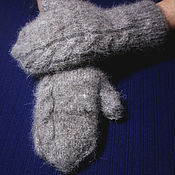 Аксессуары handmade. Livemaster - original item Men`s double knitted mittens. Handmade.