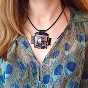 Necklace made of leather 