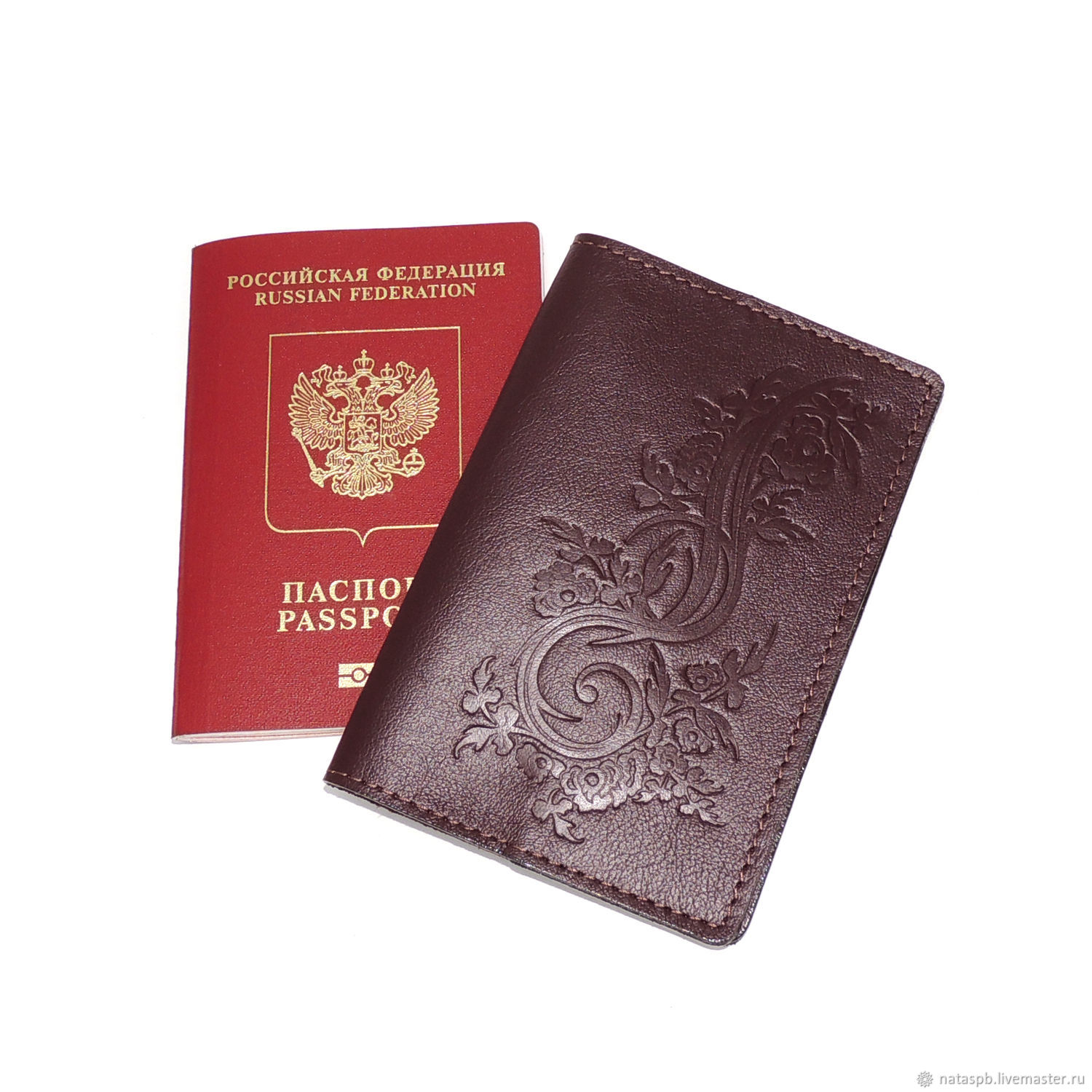 Обложки: Обложки для паспорта кожаные бордовые в интернет-магазине ...