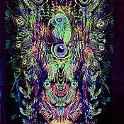 Дизайн и реклама handmade. Livemaster - original item Psychedelic art trip painting Home Decor "Phoenix". Handmade.