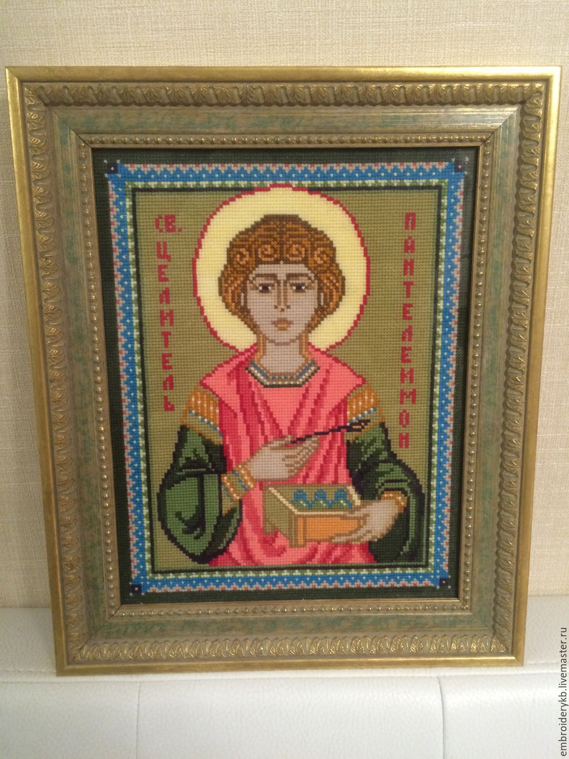 Икона "Святой Целитель Пантелеймон" купить в интернет-магазине Ярмарка ...