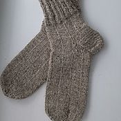 Аксессуары handmade. Livemaster - original item Sheep wool socks, grey. Handmade.