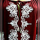 Dress in Burgundy linen with white embroidery. Dresses. Славяночка-вышиваночка (oksanetta). Online shopping on My Livemaster.  Фото №2