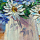 Painting of daisies and cornflowers 'The Play of Light' in oil. Pictures. Svetlana Samsonova. My Livemaster. Фото №6